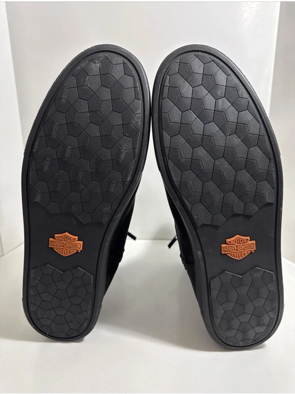 Harley-Davidson  Leather Buckle Ankle Boots Side Zipper
